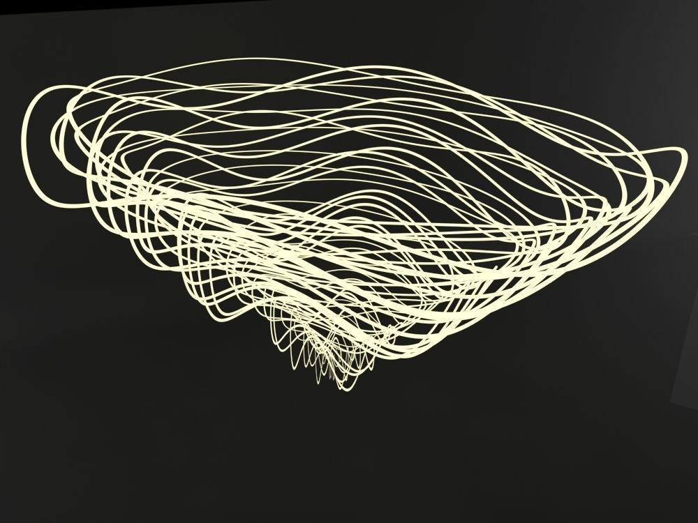 A LED Chandelier Inspired by Pearl Curtain - PRECIOSA Lightning 3D model_2