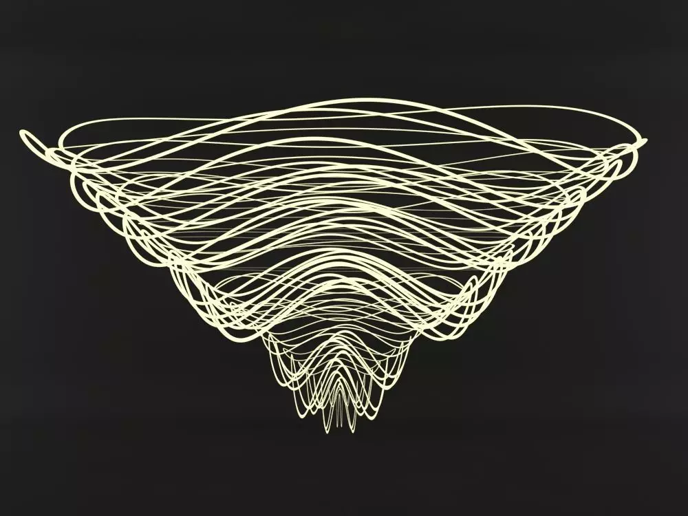 A LED Chandelier Inspired by Pearl Curtain - PRECIOSA Lightning 3D model_0