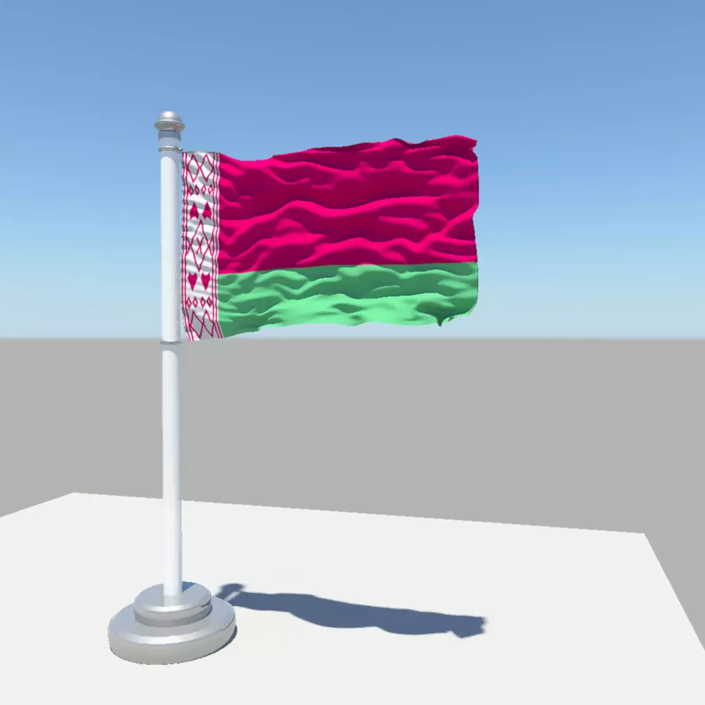 Belarus flag 3D model_0