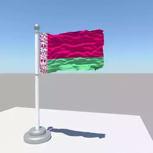 Belarus flag 3D model