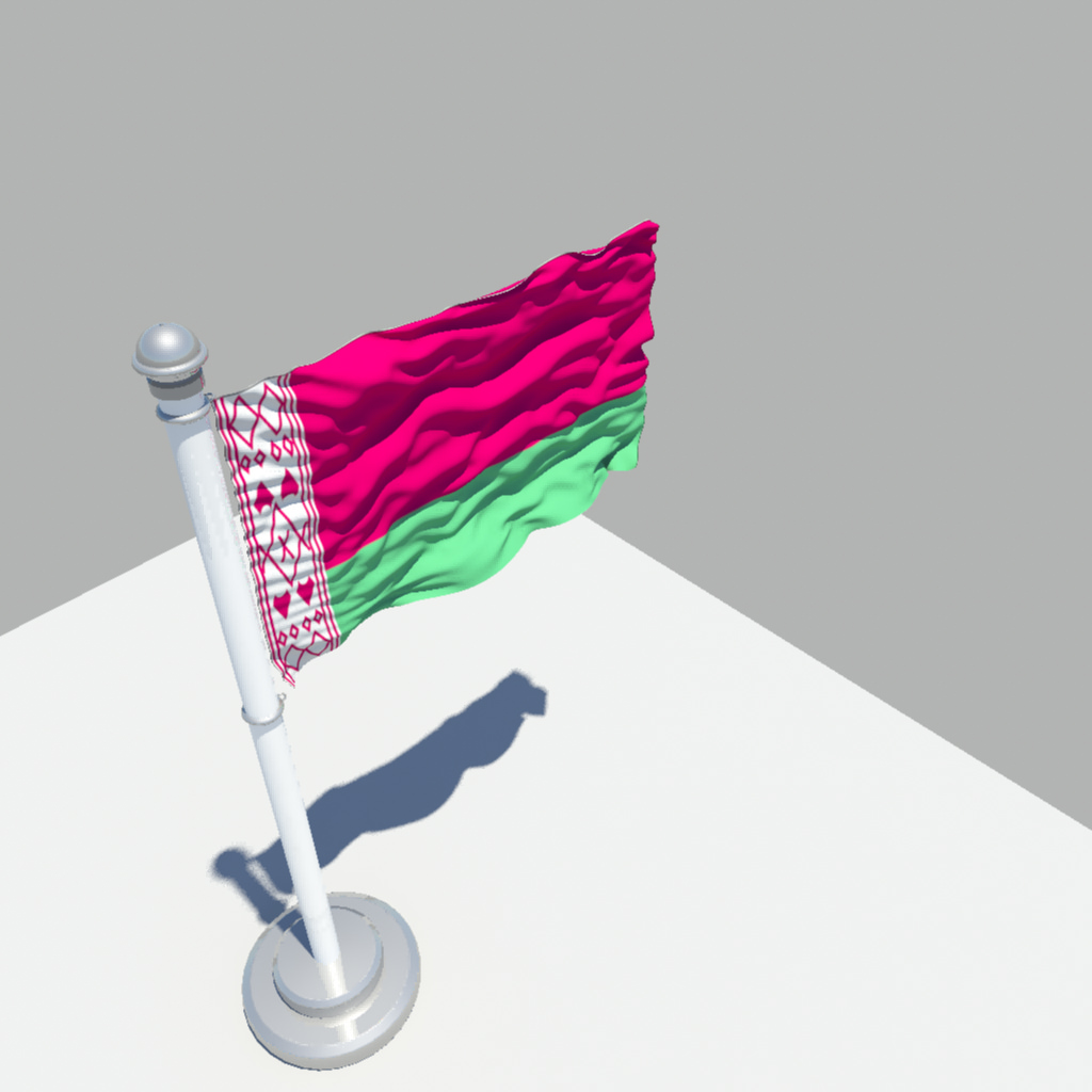 Belarus flag 3D model_2