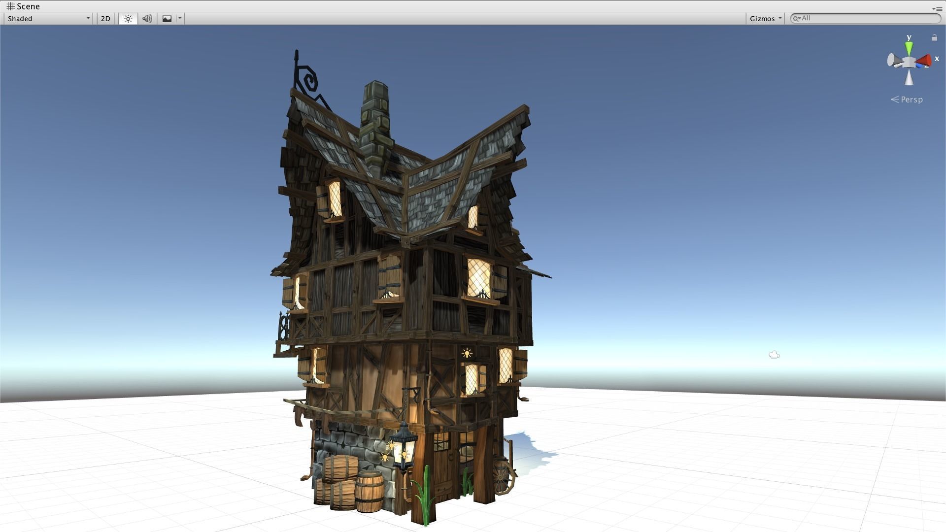 Medieval Fantasy Town Kit Low-poly 3D model_23