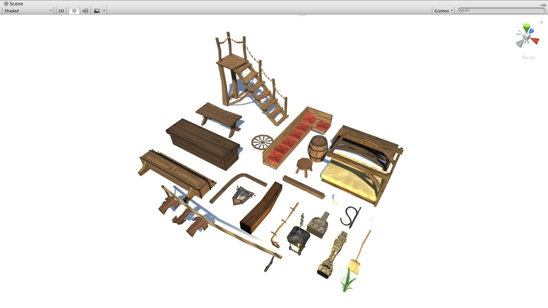 Medieval Fantasy Town Kit Low-poly 3D model_13
