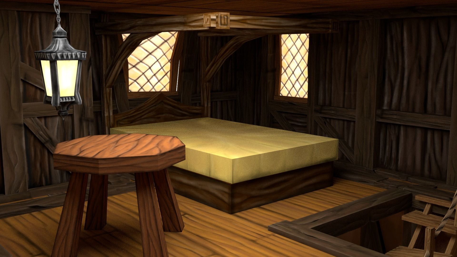 Medieval Fantasy Town Kit Low-poly 3D model_10