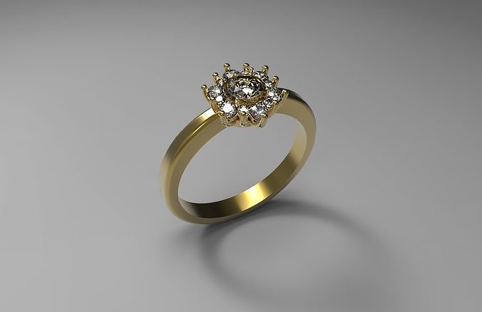 ring gold 14K 3D print model