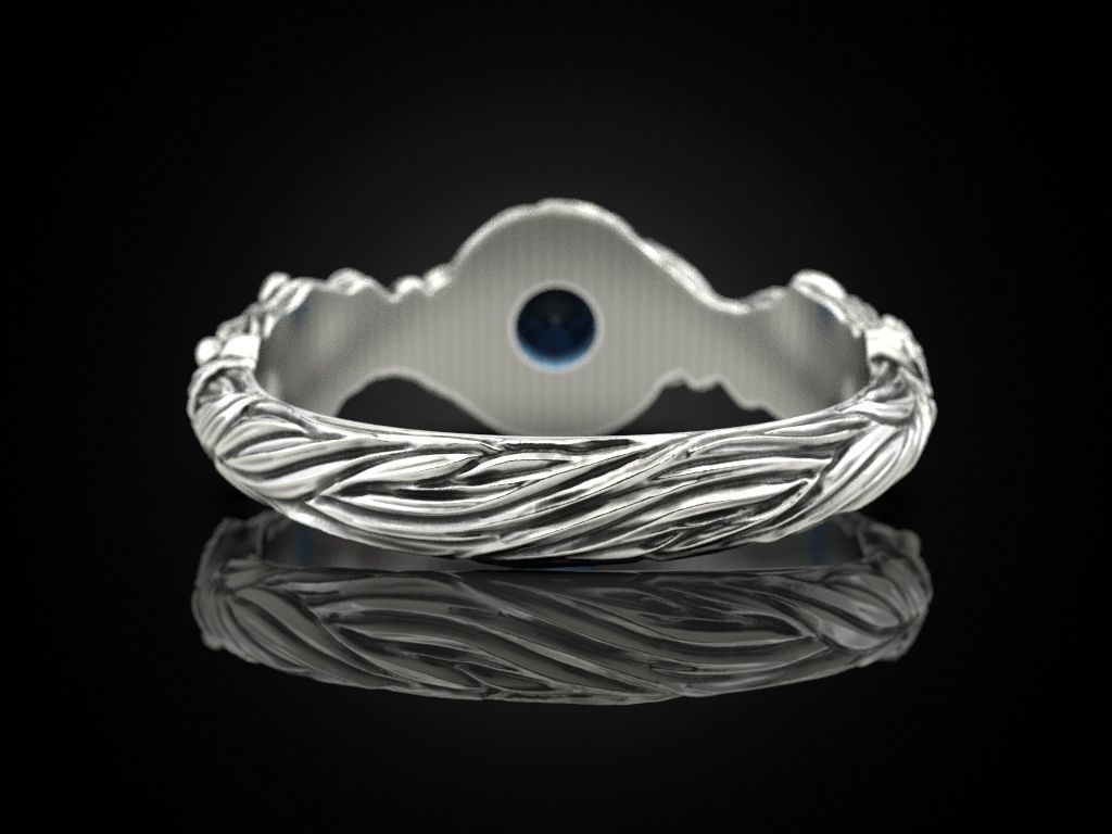 Tree Branch Engagement Ring 3D print model_22