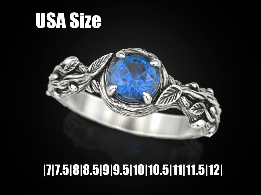 Tree Branch Engagement Ring 3D print model_12