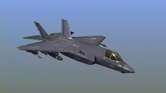 F35C Navy JSF Low-poly 3D model