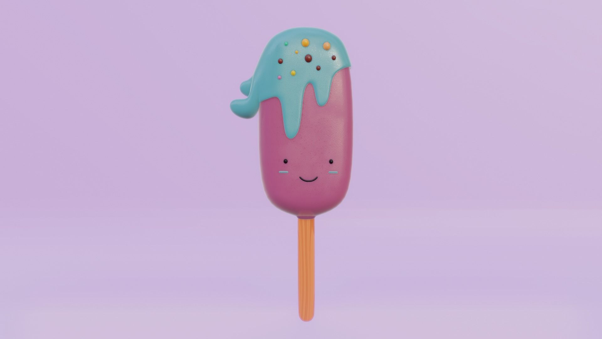 Ice Cream Toon Model Low-poly 3D model_3