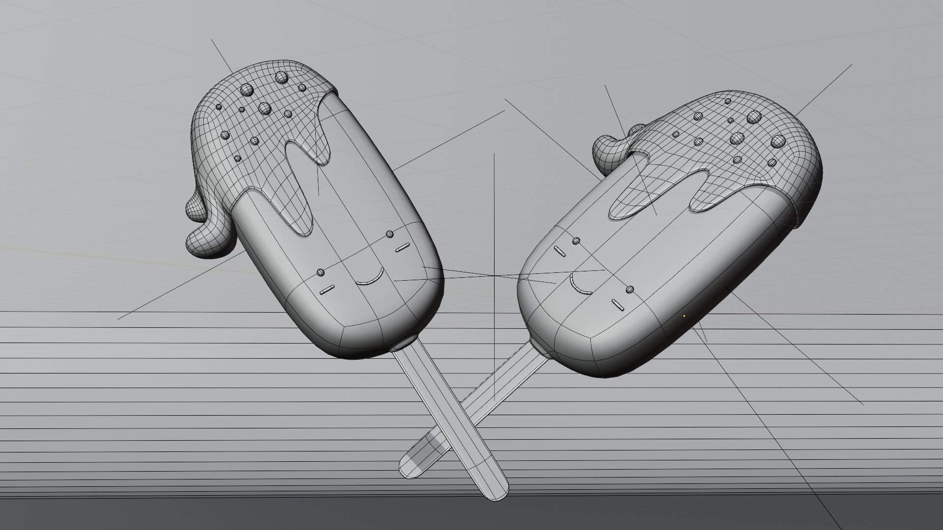 Ice Cream Toon Model Low-poly 3D model_2