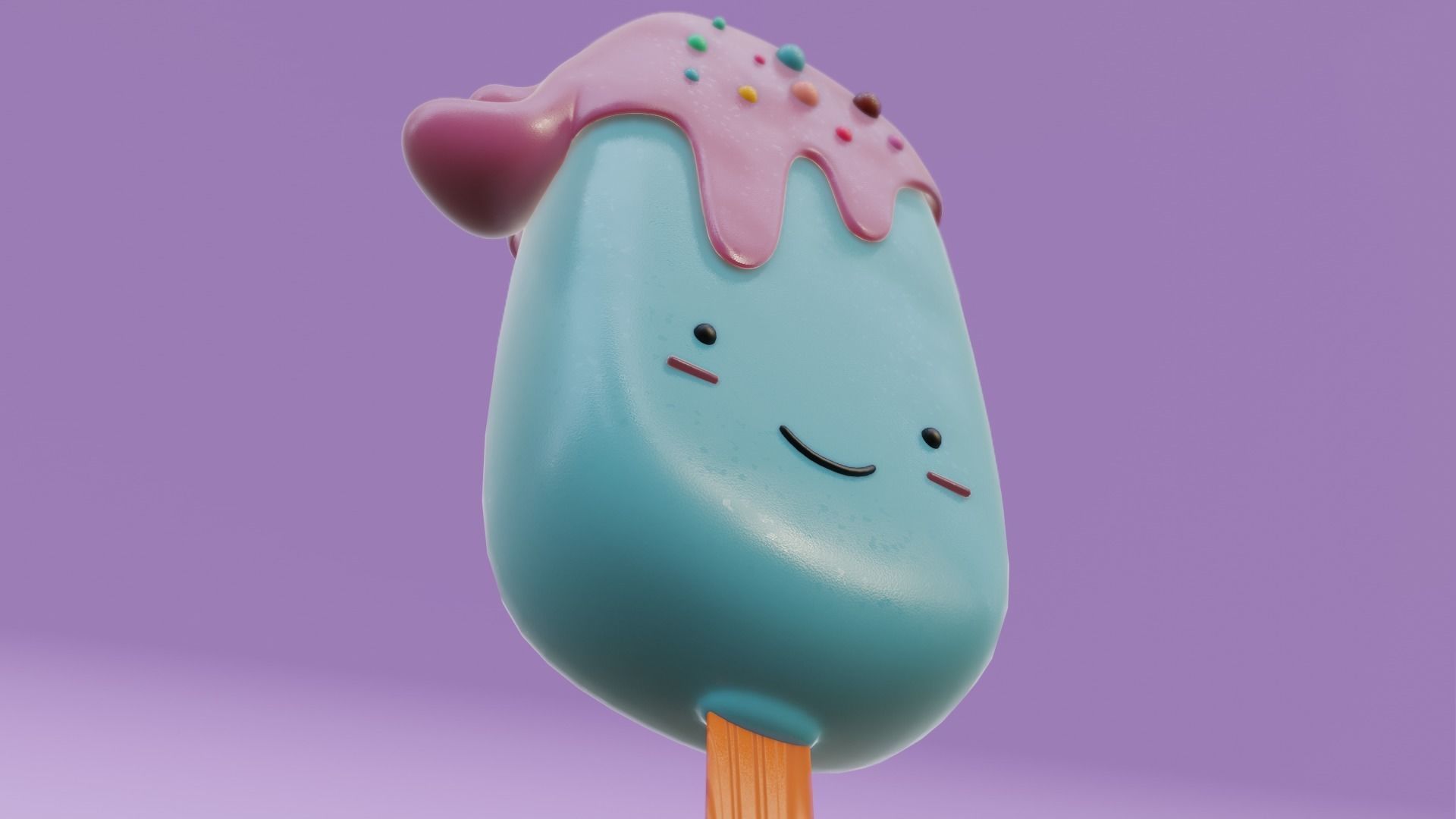 Ice Cream Toon Model Low-poly 3D model_5