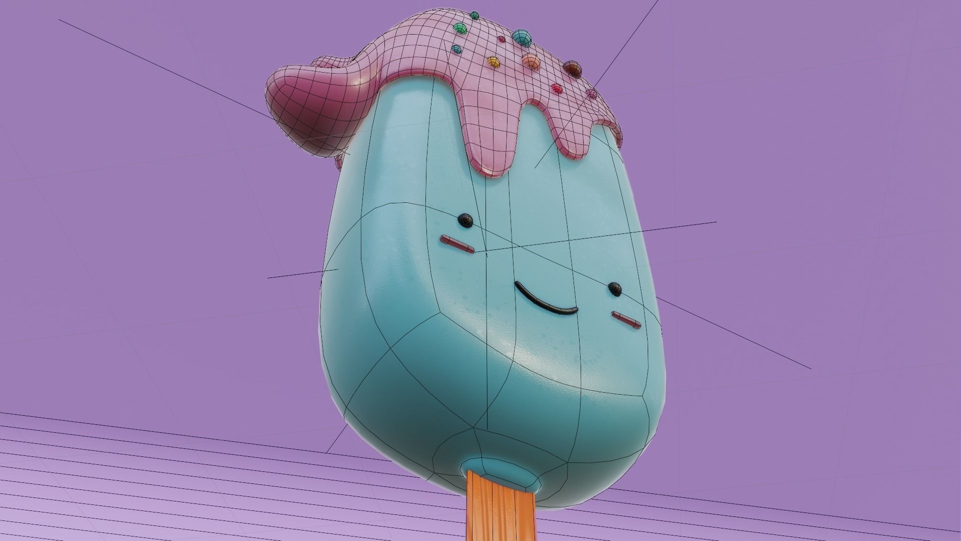 Ice Cream Toon Model Low-poly 3D model_6