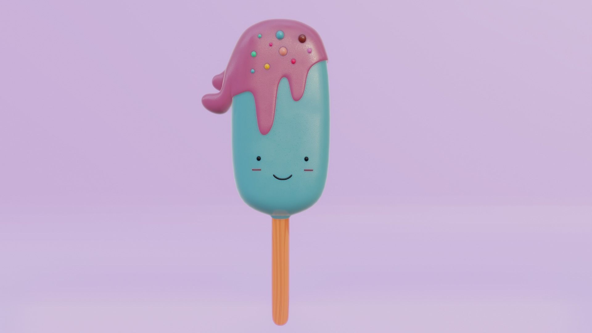 Ice Cream Toon Model Low-poly 3D model_4