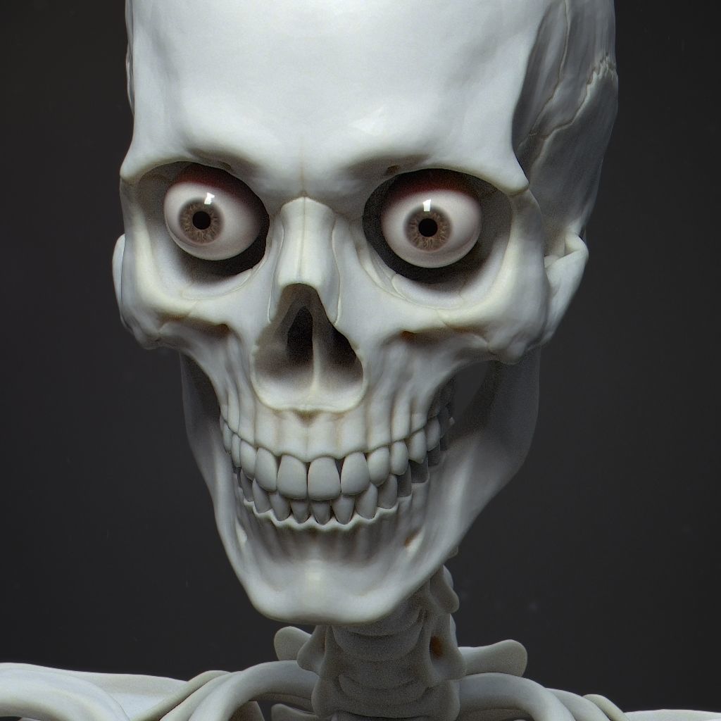 Default Human Head Basemesh LowPoly Low-poly 3D model_5