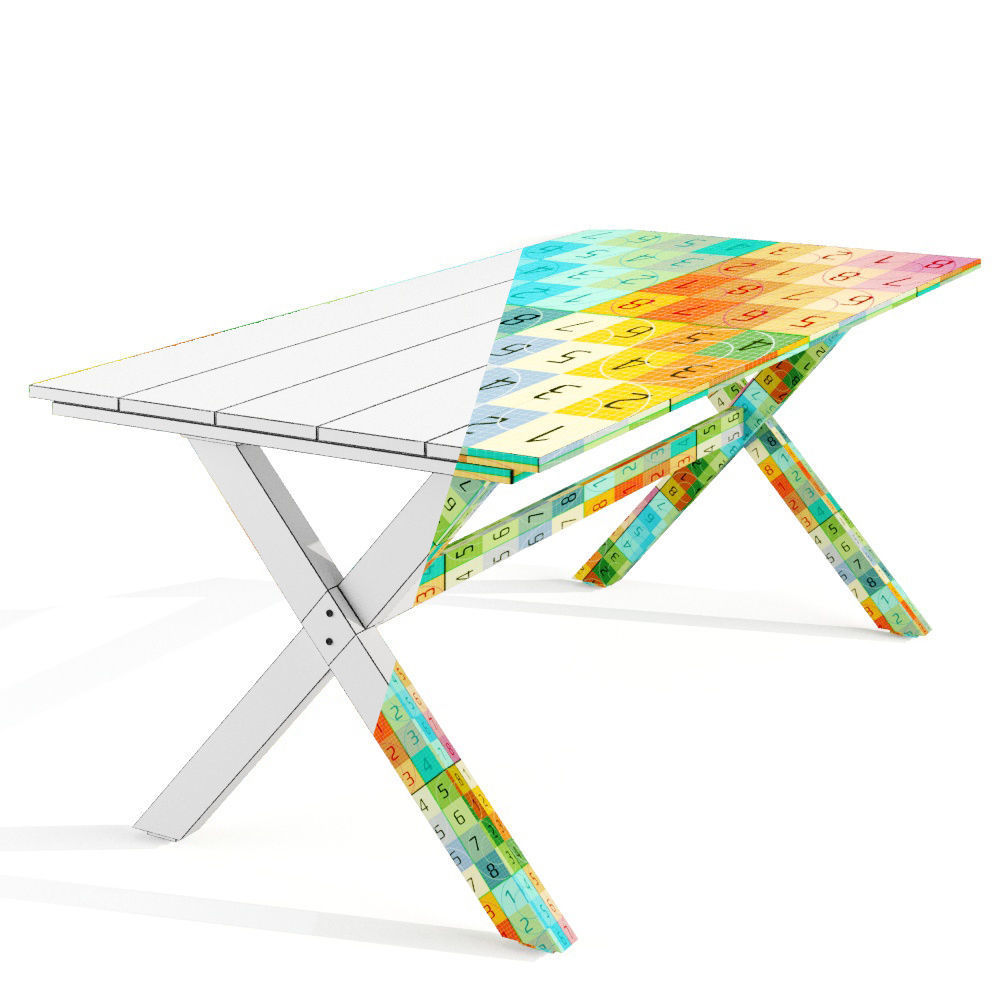 Chiara table 190 3D model_4