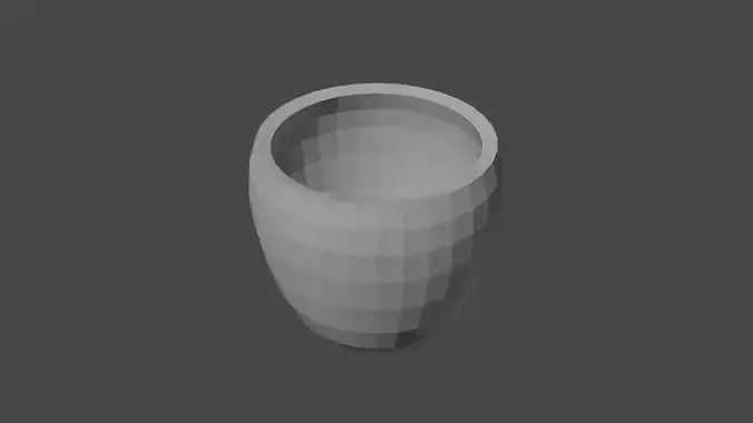 Big Vase No Material No textures Free low-poly 3D model