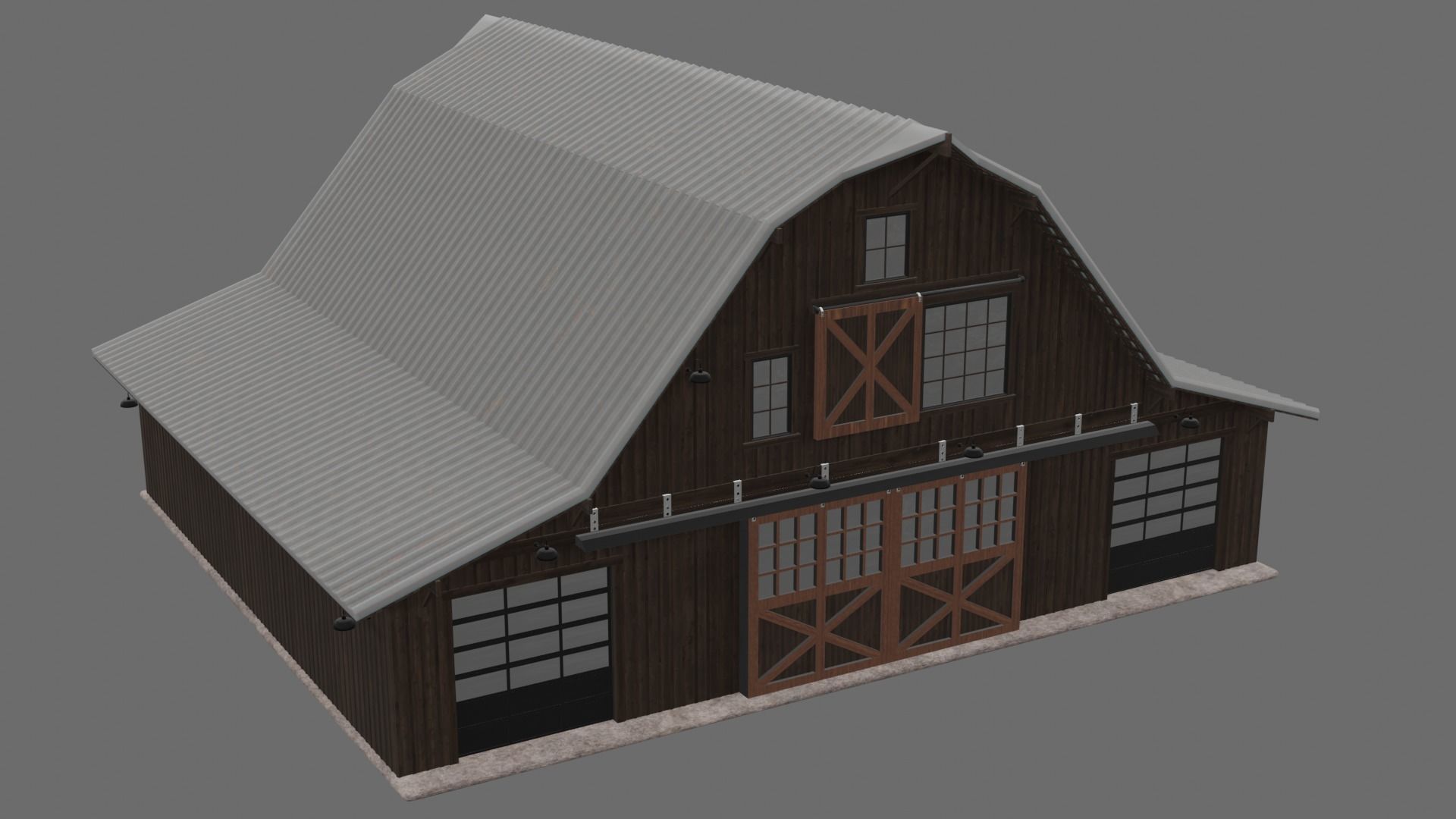 Hangar Barn 3D model_2