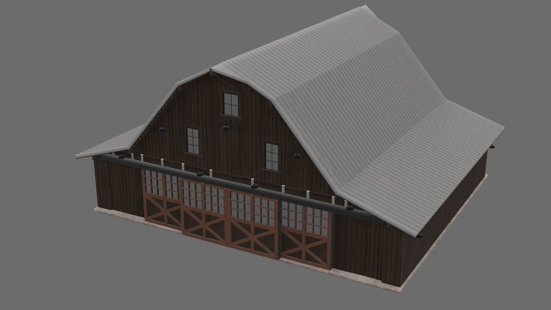 Hangar Barn 3D model_4