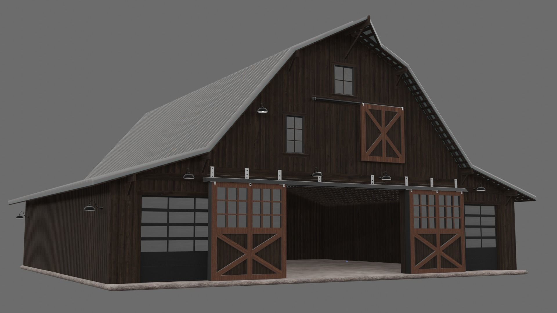 Hangar Barn 3D model_3