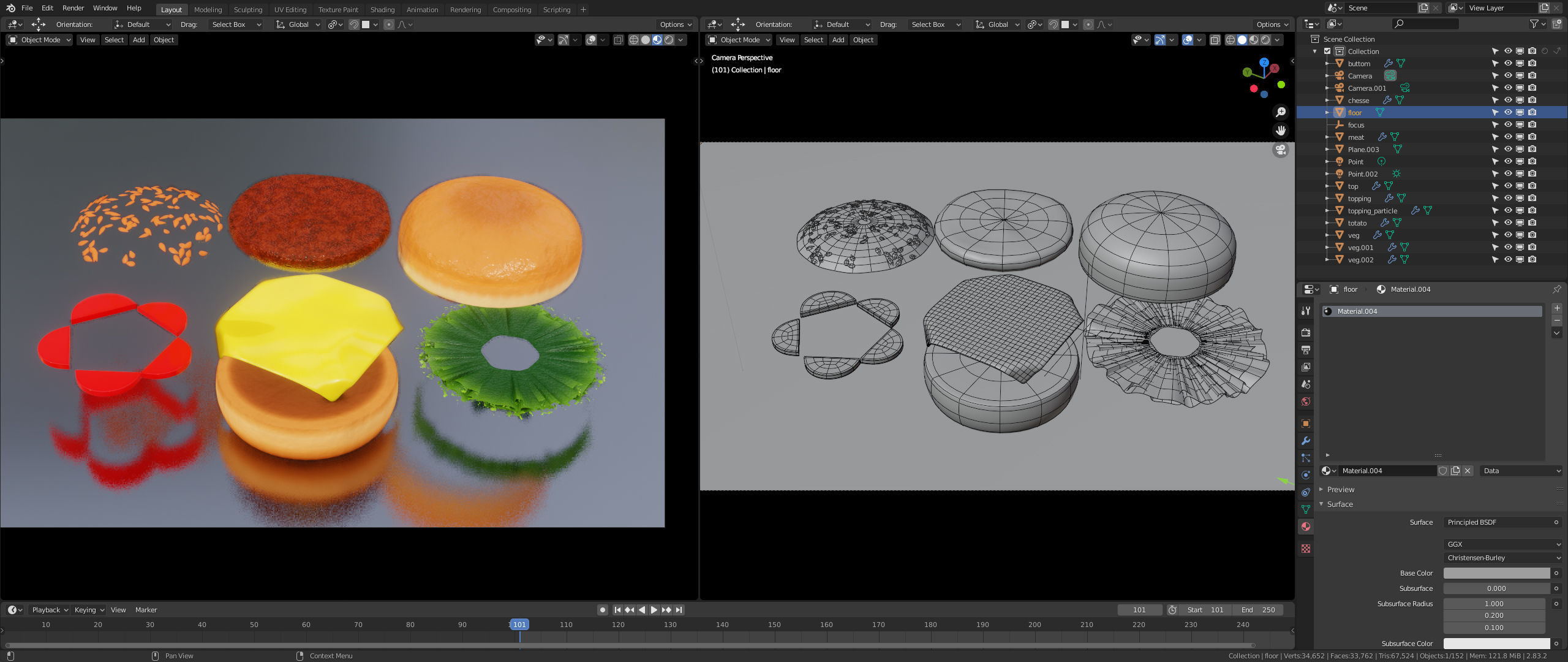 Hamburger Free Free low-poly 3D model_3