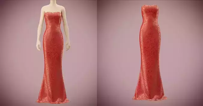 Elegant sequin silk dress