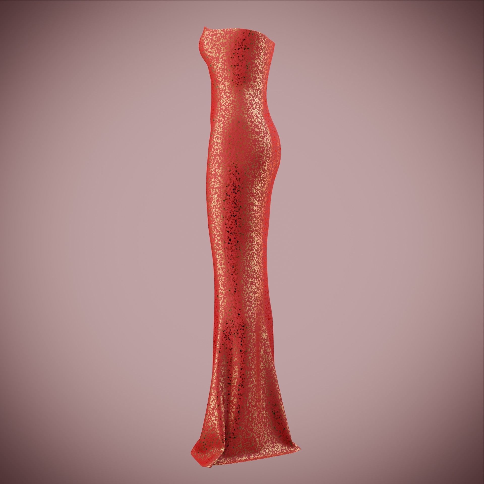 Elegant sequin silk dress Low-poly 3D model_25