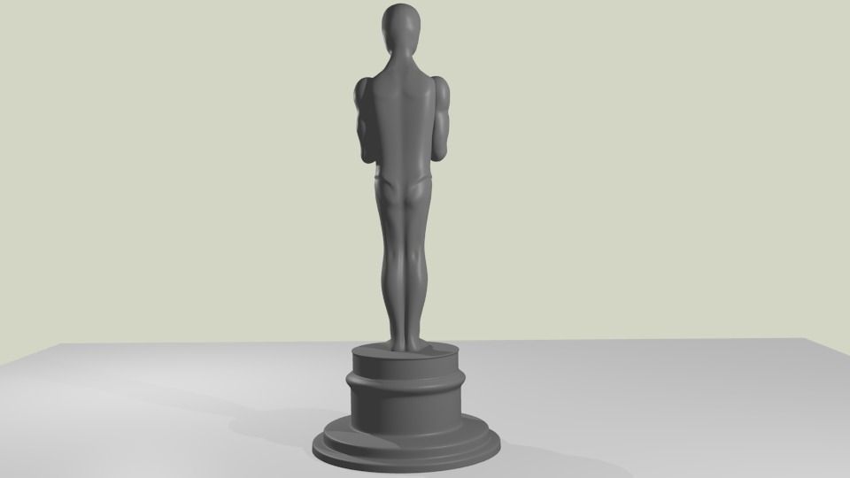 Oscar Statue 3D print model_2