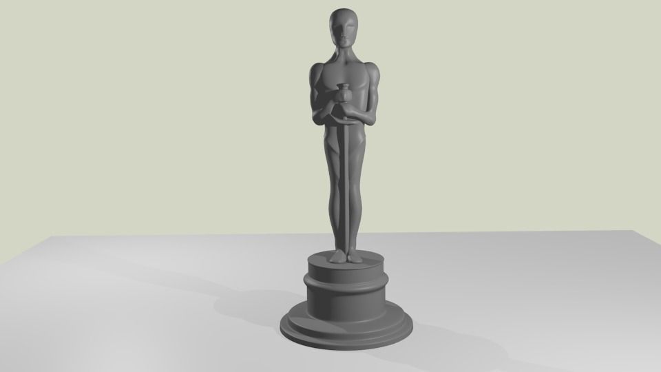 Oscar Statue 3D print model_3