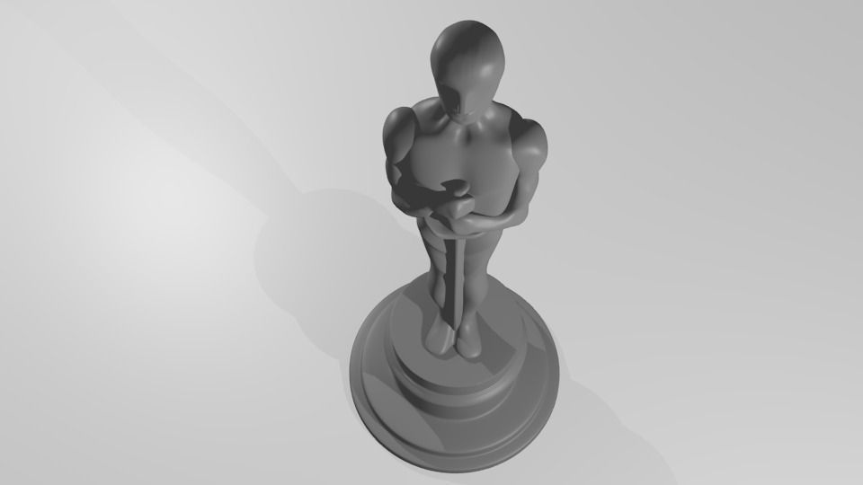 Oscar Statue 3D print model_6