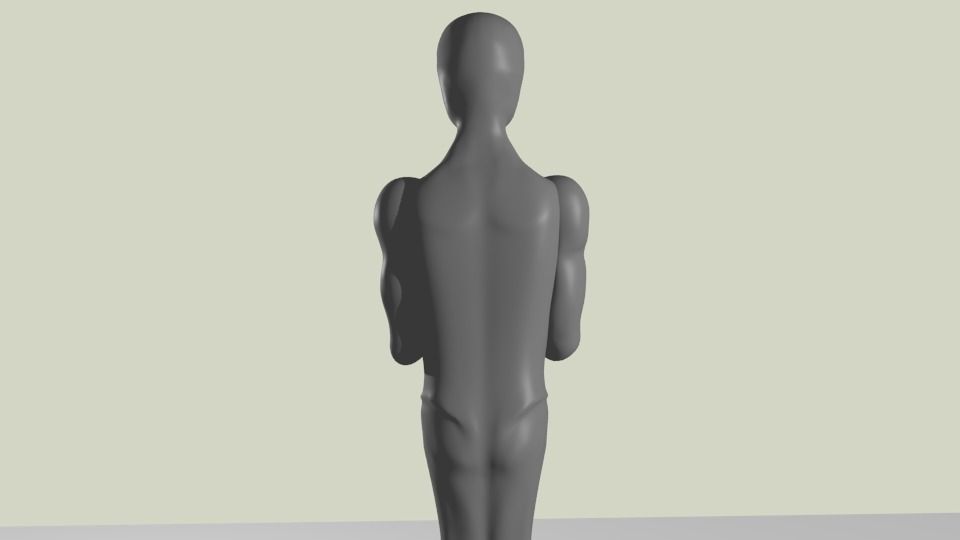 Oscar Statue 3D print model_5