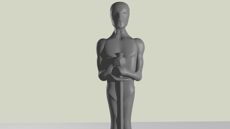 Oscar Statue 3D print model_4