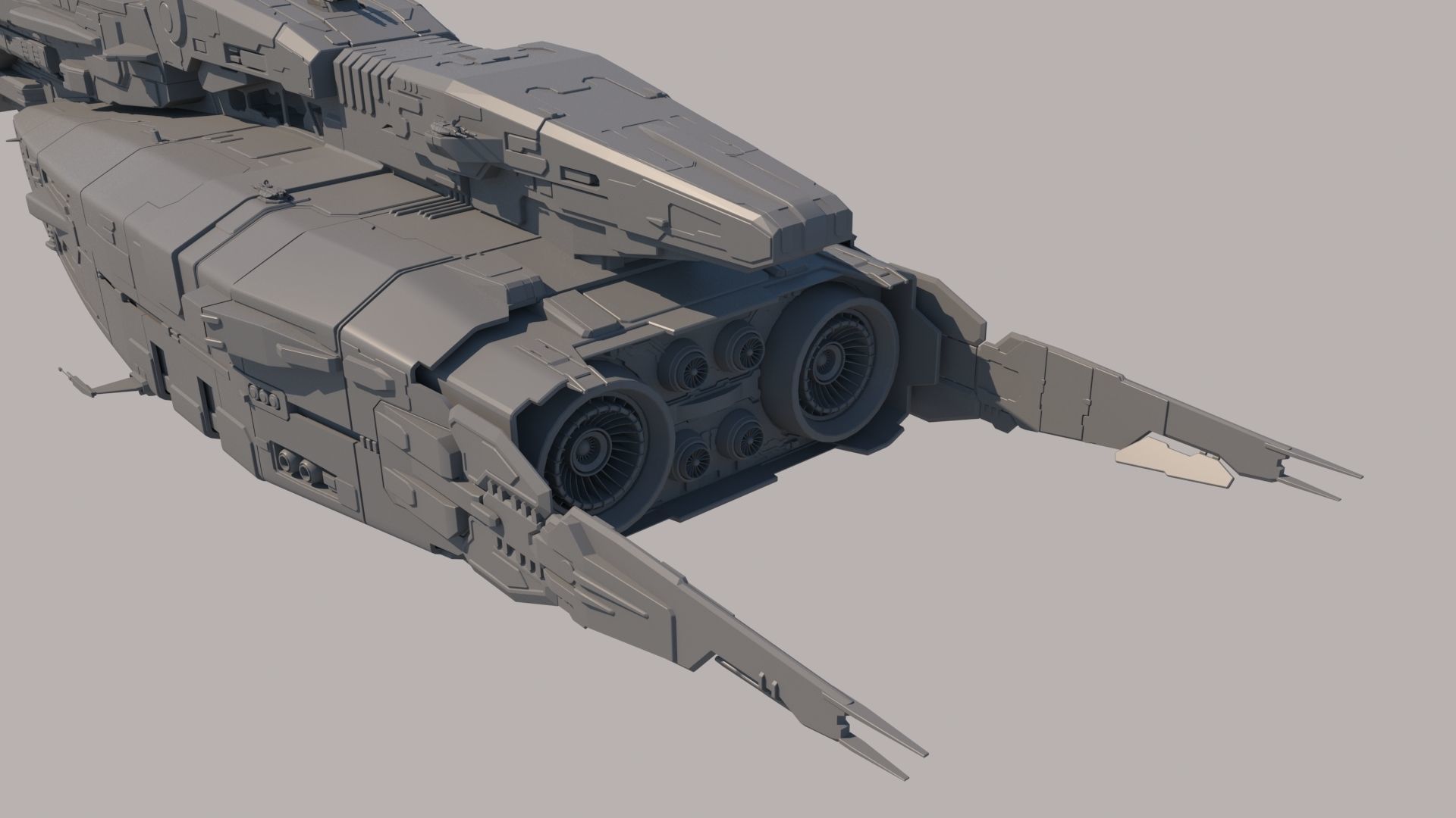 Space Battle Cruiser 3D model_15