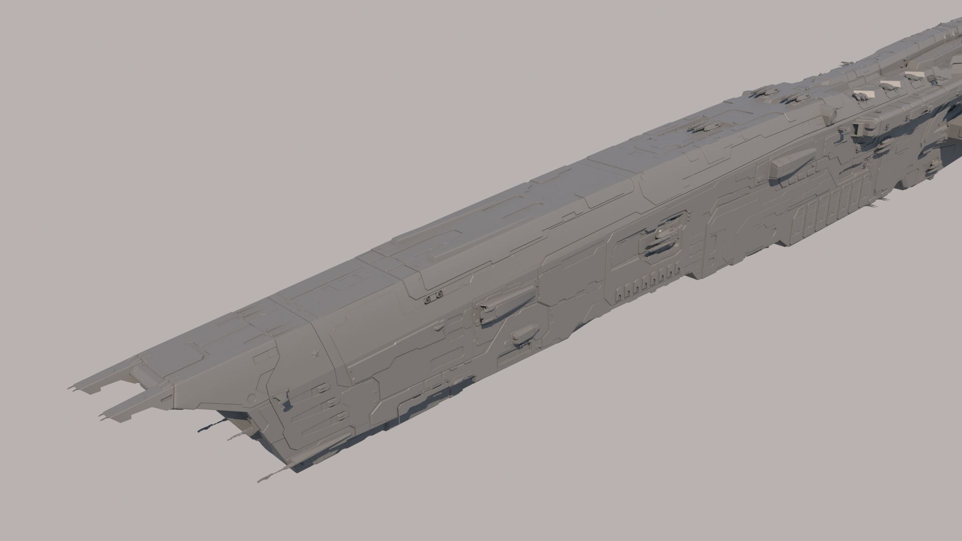 Space Battle Cruiser 3D model_8