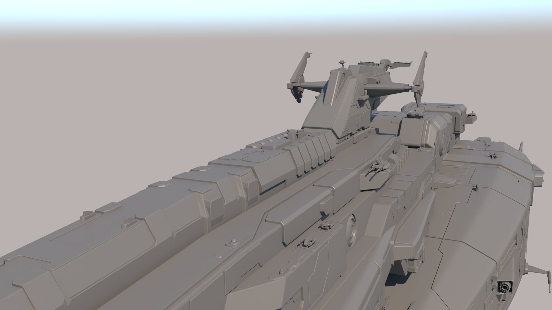 Space Battle Cruiser 3D model_11
