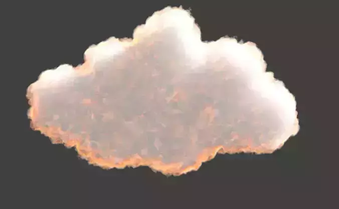 cloud with flames