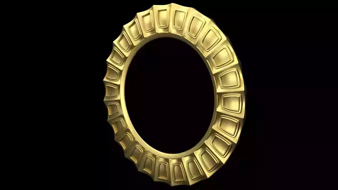 Mirror 3D model golden ring