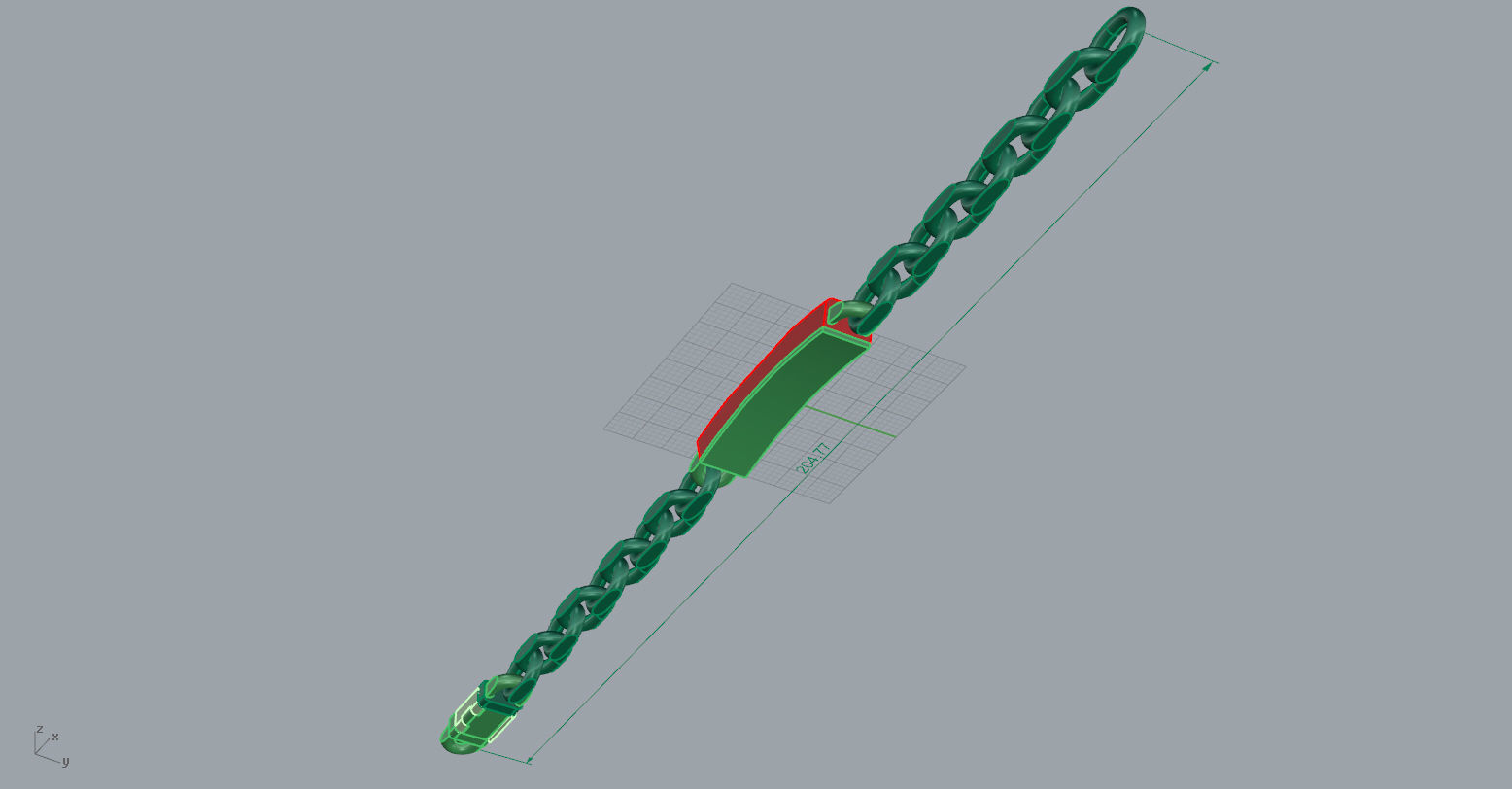 Tiffany and Co Tumbled Wide Chain Bracelet 3D print model_9