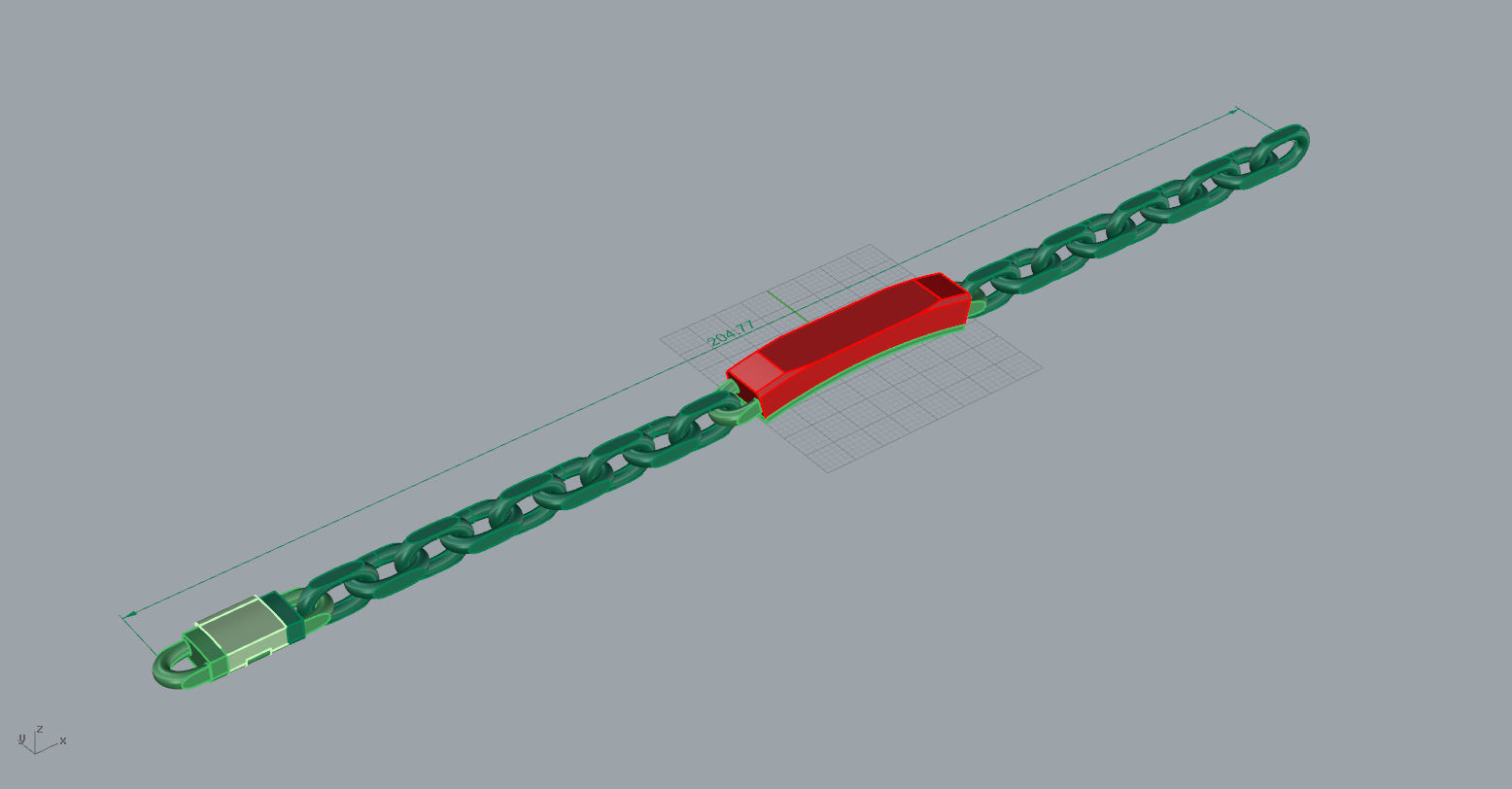 Tiffany and Co Tumbled Wide Chain Bracelet 3D print model_6