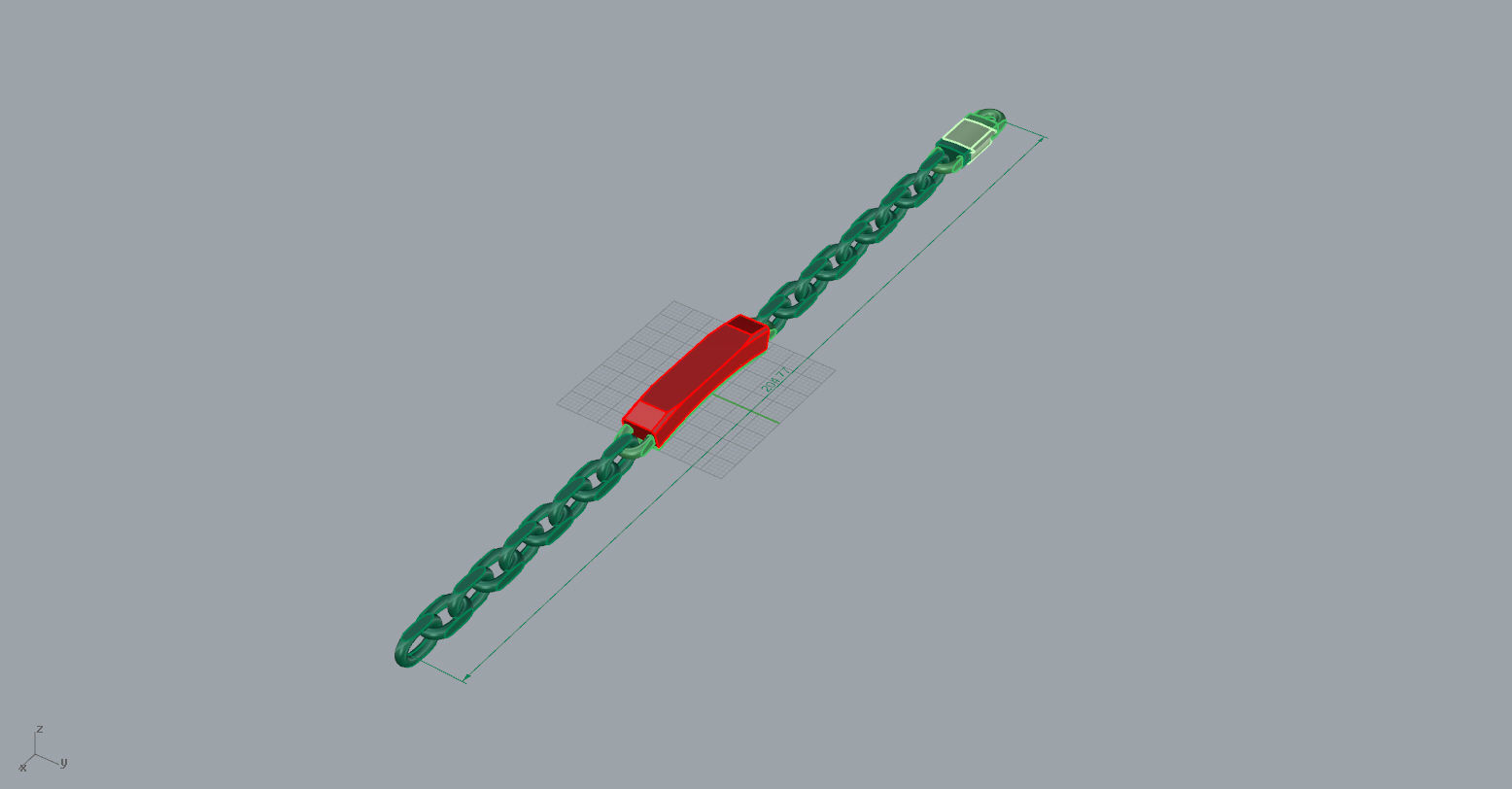 Tiffany and Co Tumbled Wide Chain Bracelet 3D print model_11