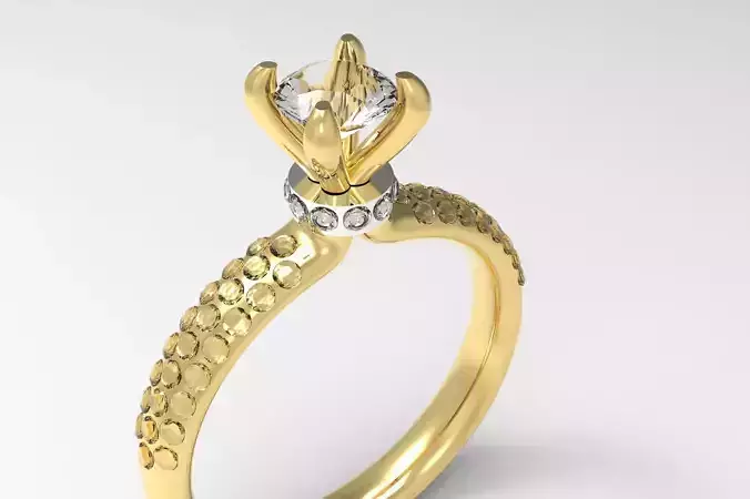 A diamond solitaire single diamond ring