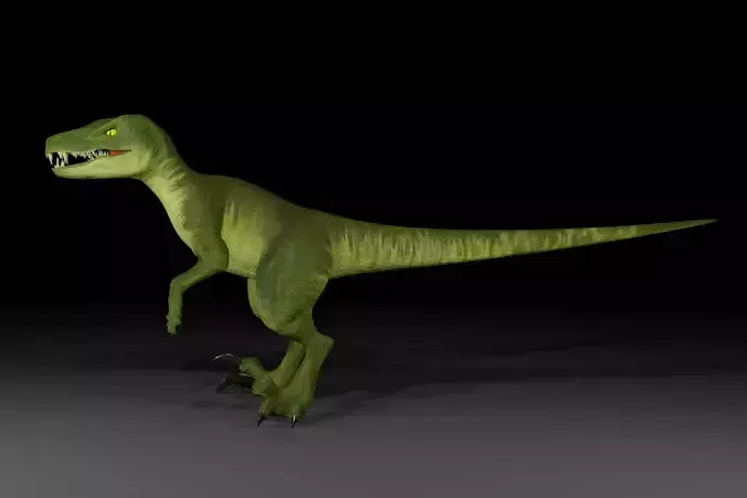 Animated Lowpoly Velociraptor Free low-poly 3D model