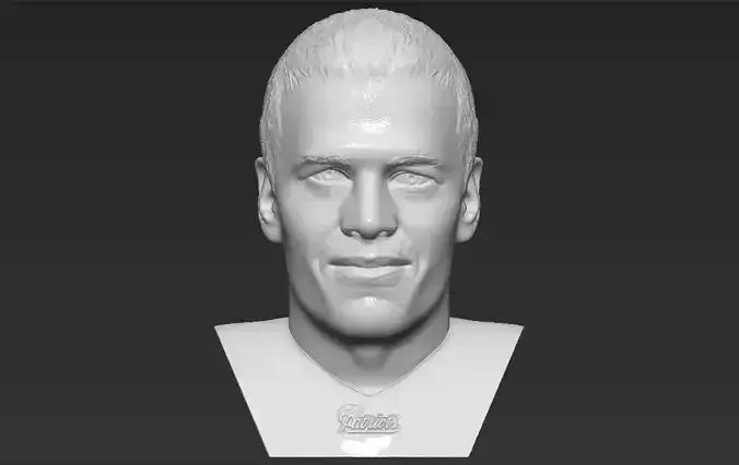 Tom Brady bust 3D printing ready stl obj formats 3D print model