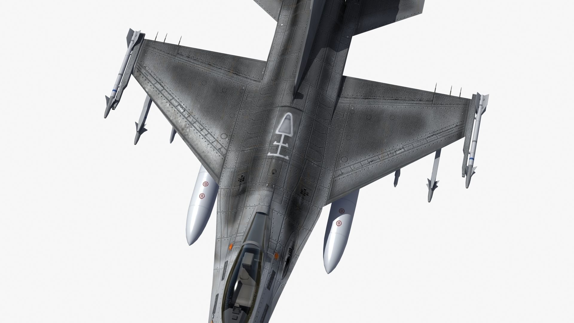 F16C Jet Fighter 3D model_16