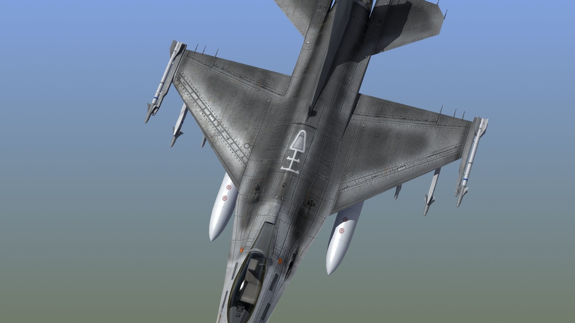 F16C Jet Fighter 3D model_35
