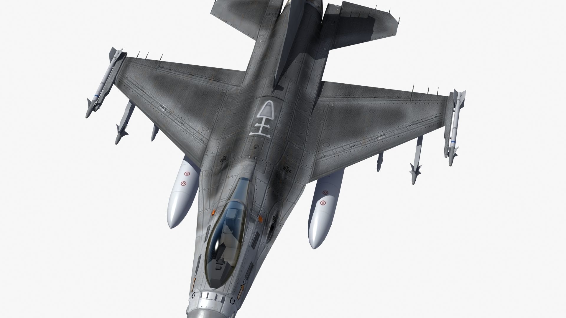 F16C Jet Fighter 3D model_22