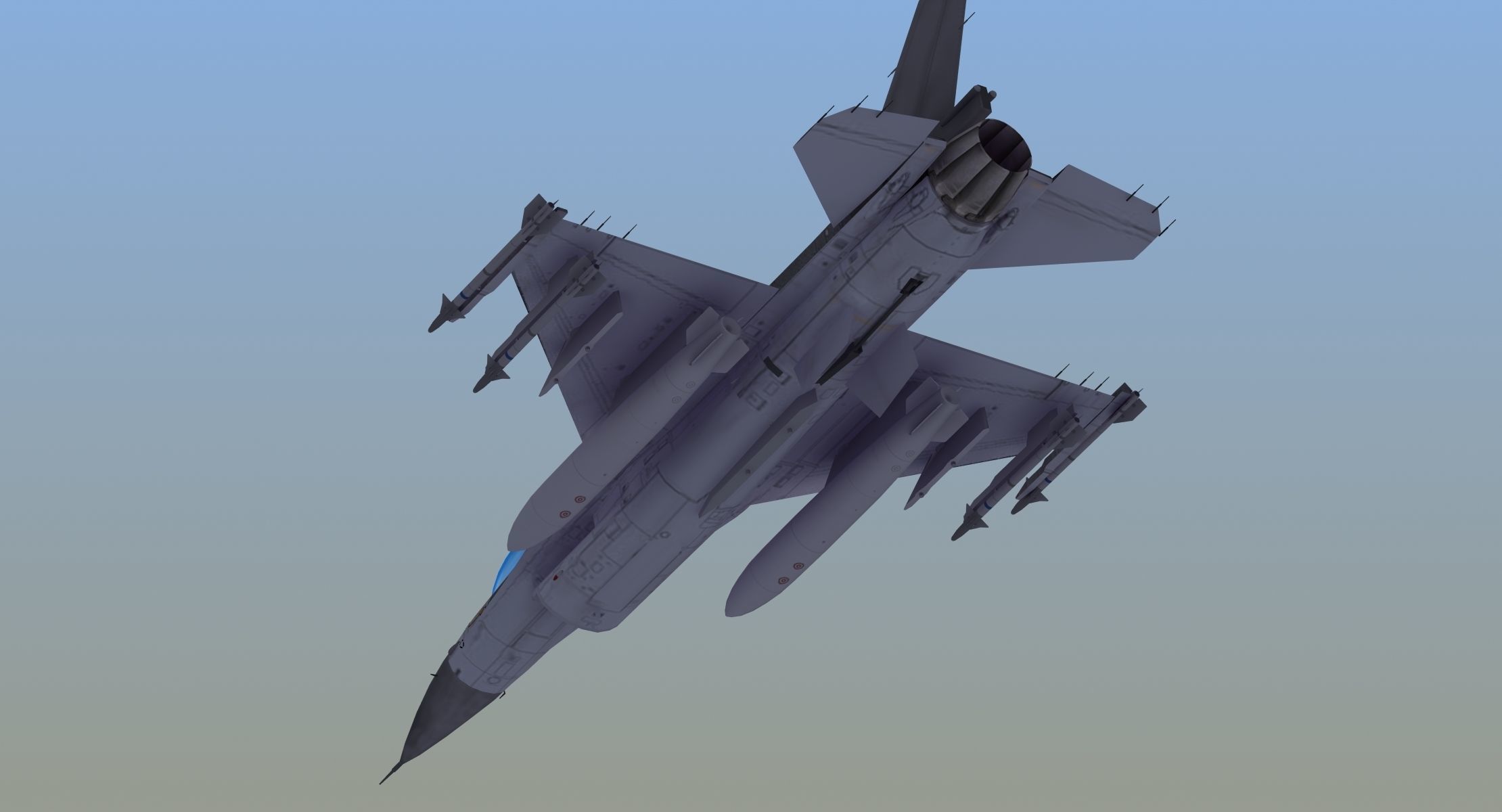 F16C Jet Fighter 3D model_10