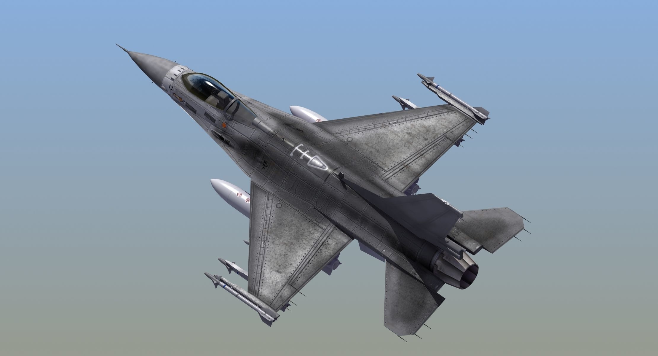 F16C Jet Fighter 3D model_13