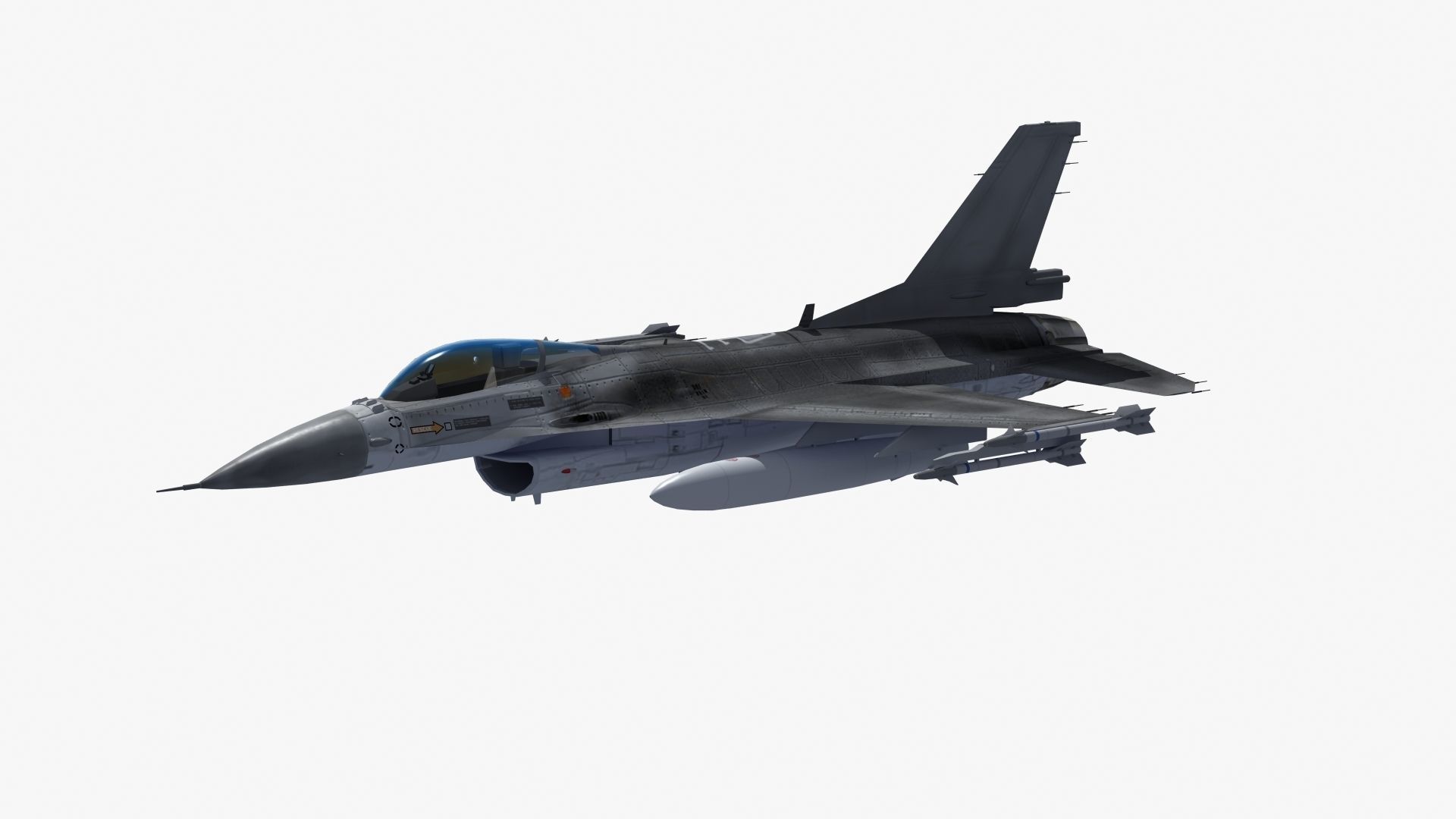 F16C Jet Fighter 3D model_19