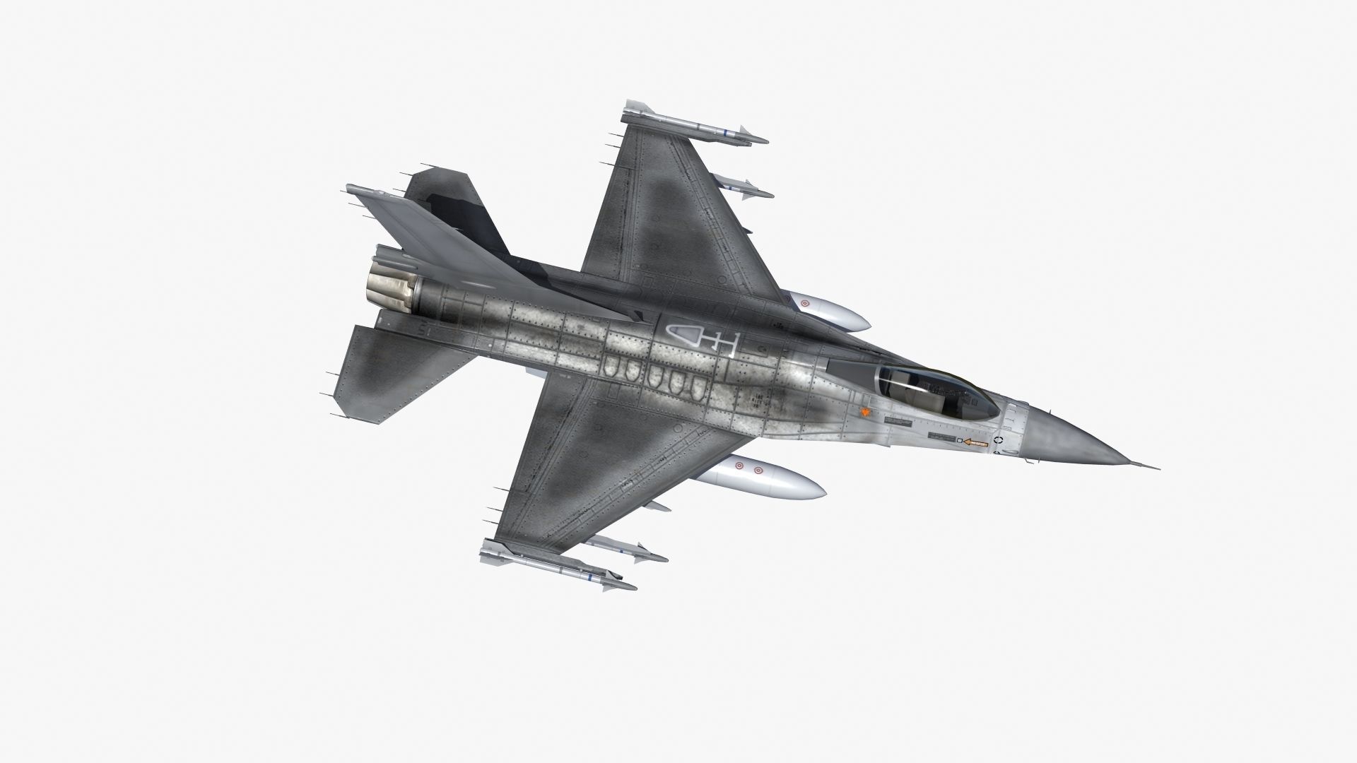F16C Jet Fighter 3D model_18