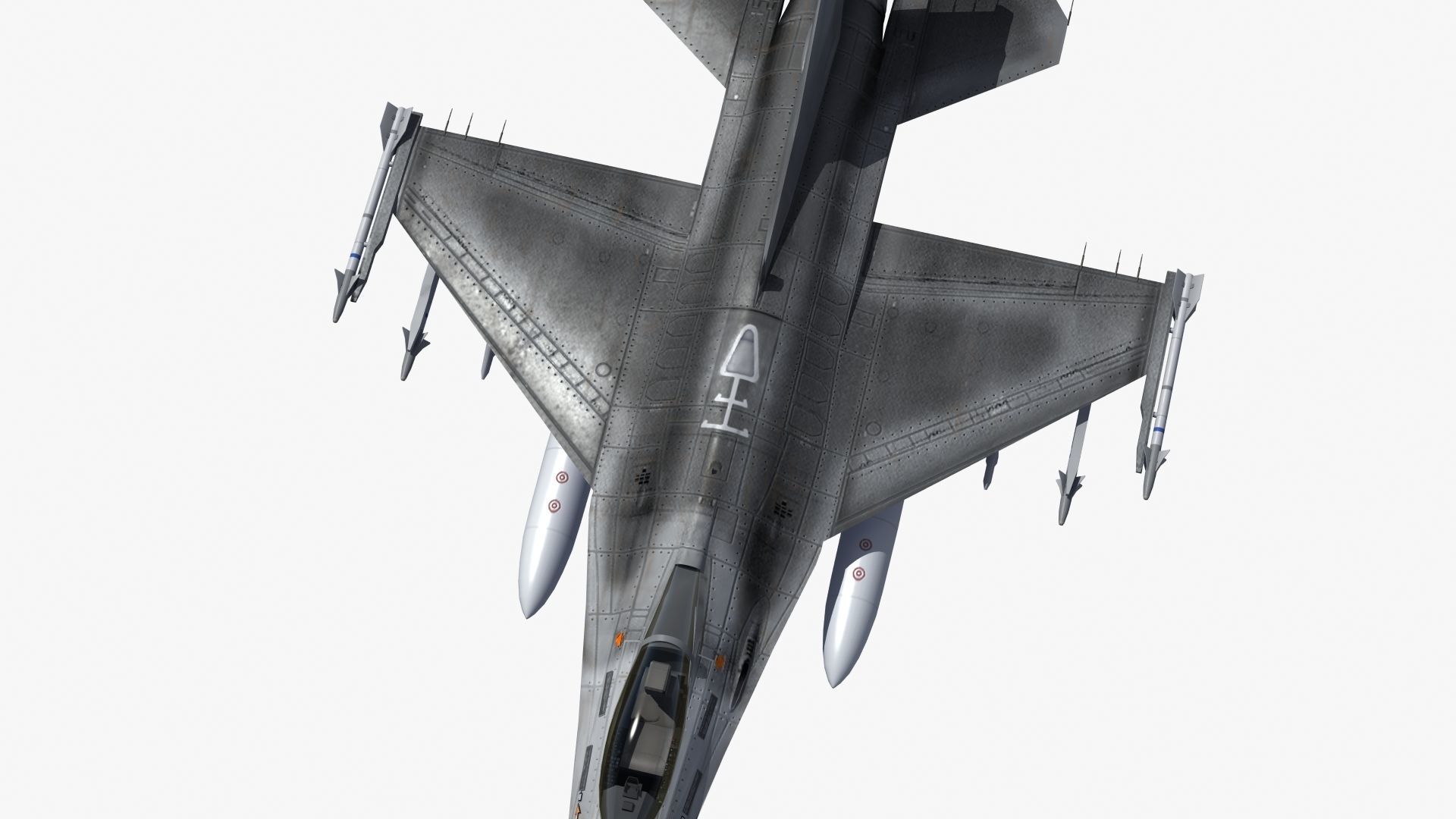 F16C Jet Fighter 3D model_17